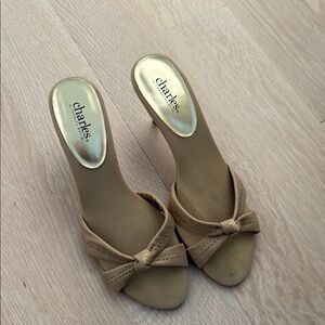 Charles By Charles David Tan Heels with Knotted Detail